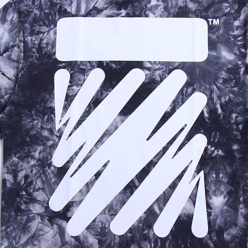 Off White T Shirts Tie-Dye Process Loose Men'S And Women'S Same Style Pure Cotton Short Sleeves