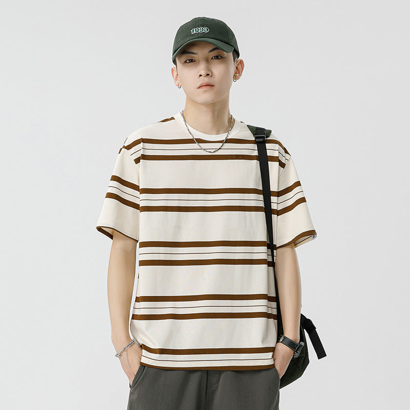 Mariner Shirt Women Haipeng Cloud Men's Clothing Summer Loose Couple Striped Short Sleeve T-shirt Casual