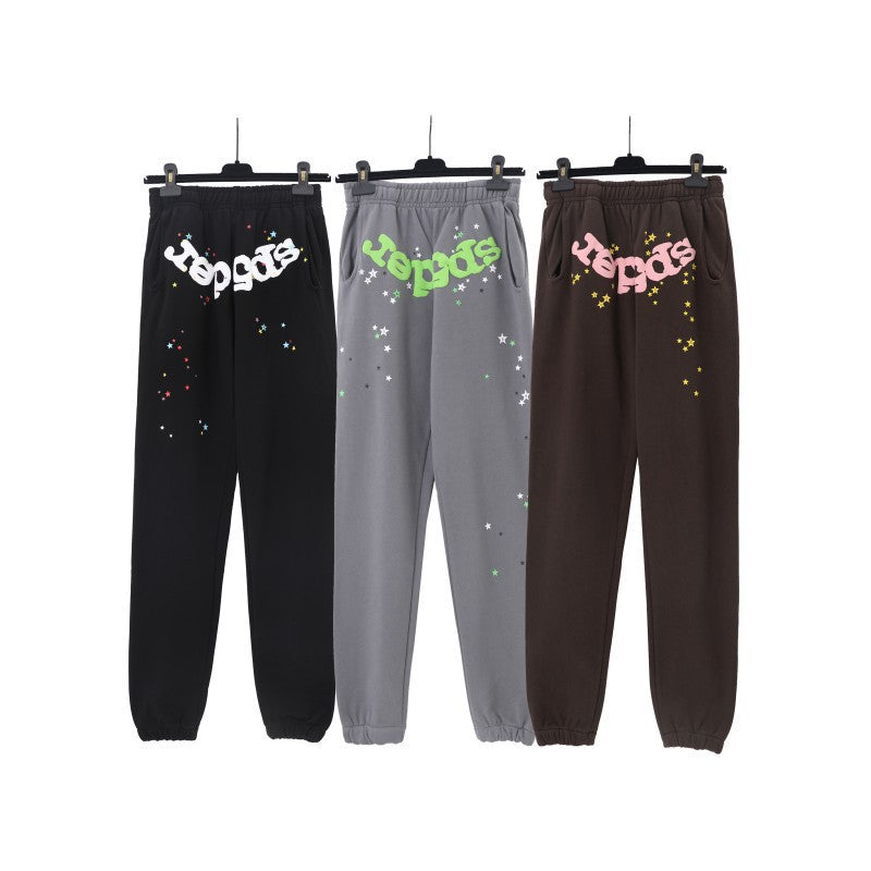 Sp5der Outfit:Hoodie/Sweatpants (Separate Purchase Options) Spider Web Three-Dimensional Foaming