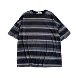Mariner Shirt Striped Short Sleeve Men's Summer Versatile Loose Hong Kong Style T-shirt Ins Trendy