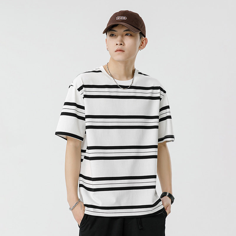 Mariner Shirt Women Haipeng Cloud Men's Clothing Summer Loose Couple Striped Short Sleeve T-shirt Casual