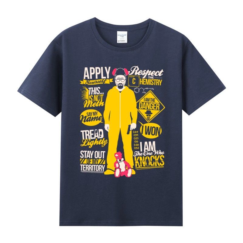 Heisenberg T Shirt Summer round Neck Short Sleeve T-shirt Men's Deadly Poison Master Gusi Heisenberg