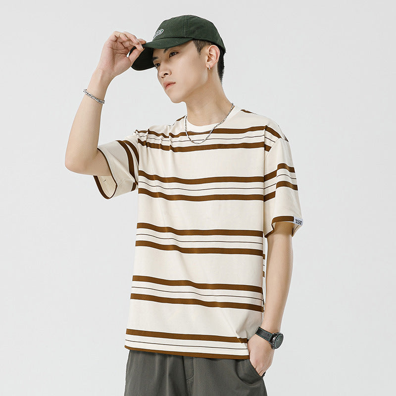 Mariner Shirt Women Haipeng Cloud Men's Clothing Summer Loose Couple Striped Short Sleeve T-shirt Casual