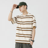 Mariner Shirt Women Haipeng Cloud Men's Clothing Summer Loose Couple Striped Short Sleeve T-shirt Casual
