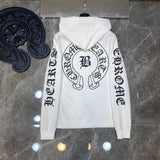 CHH Chrome Heart Hoodie Chrome Hearts Croix Horseshoe Sanskrit print hooded sweater Autumn/Winter Casual