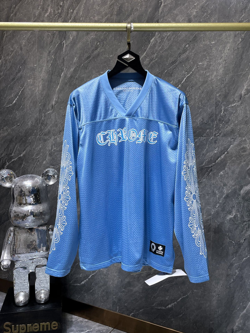 Chh Chrome Hearts T Shirts Autumn CH Ice Hockey Suit Sanskrit Letter Casual Loose Long Sleeve T-Shirt