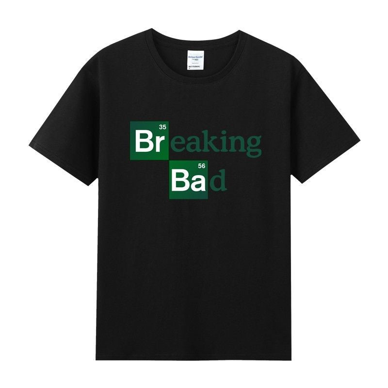 Heisenberg T Shirt Summer round Neck Short Sleeve T-shirt Men's Deadly Poison Master Gusi Heisenberg