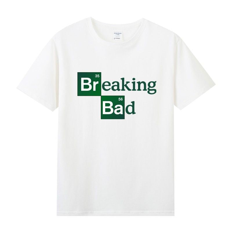 Heisenberg T Shirt Summer round Neck Short Sleeve T-shirt Men's Deadly Poison Master Gusi Heisenberg