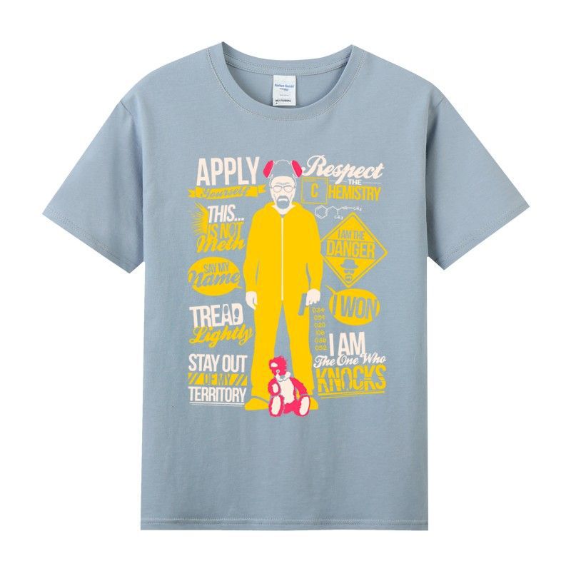 Heisenberg T Shirt Summer round Neck Short Sleeve T-shirt Men's Deadly Poison Master Gusi Heisenberg