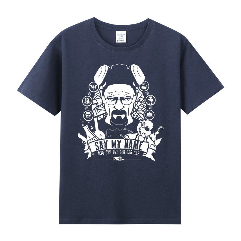 Heisenberg T Shirt Summer round Neck Short Sleeve T-shirt Men's Deadly Poison Master Gusi Heisenberg