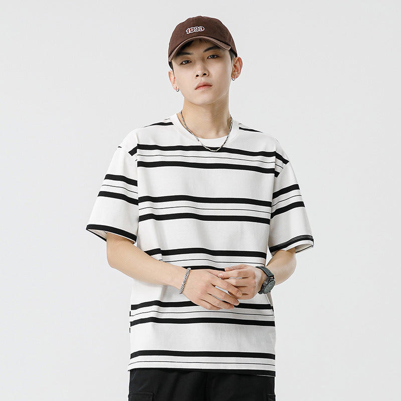 Mariner Shirt Women Haipeng Cloud Men's Clothing Summer Loose Couple Striped Short Sleeve T-shirt Casual