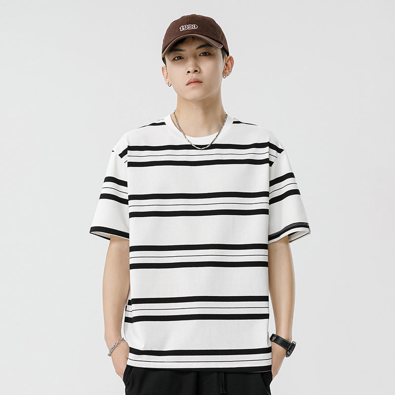 Mariner Shirt Women Haipeng Cloud Men's Clothing Summer Loose Couple Striped Short Sleeve T-shirt Casual
