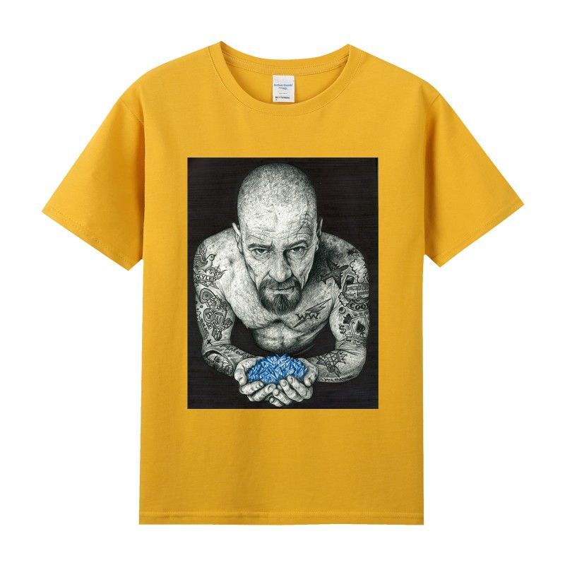 Heisenberg T Shirt Summer round Neck Short Sleeve T-shirt Men's Deadly Poison Master Gusi Heisenberg