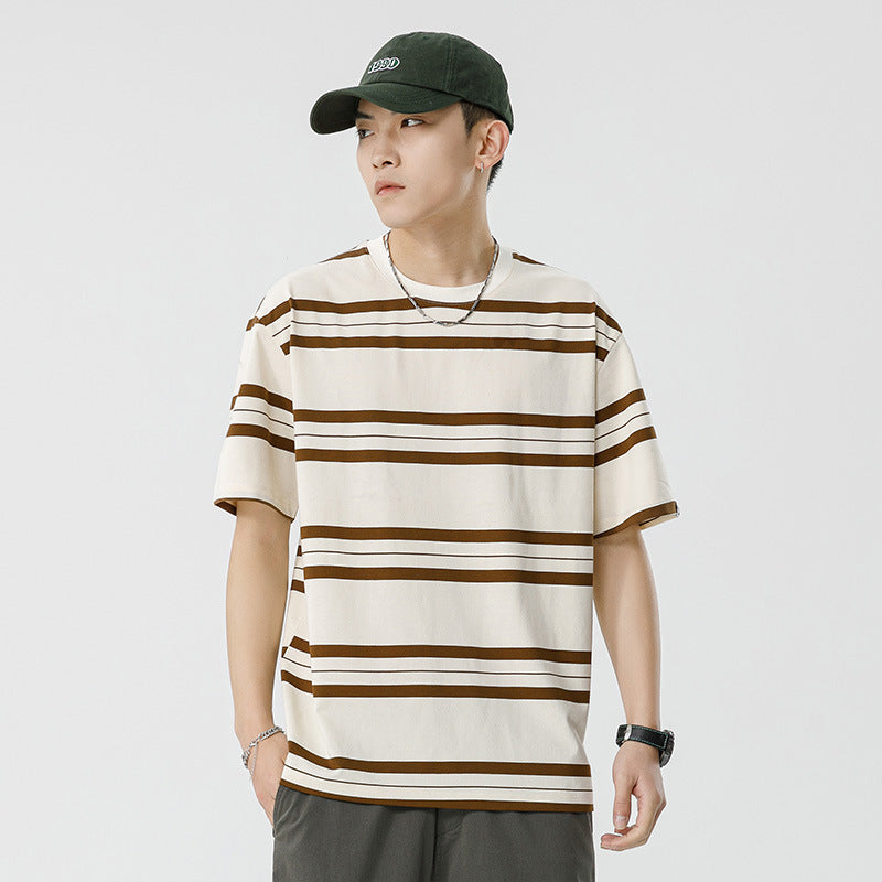 Mariner Shirt Women Haipeng Cloud Men's Clothing Summer Loose Couple Striped Short Sleeve T-shirt Casual
