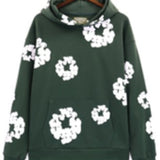 Denim Tears Outfit:Hoodie/Sweatpants (Separate Purchase Options) Loose Hooded Sweatshirt Casual Sweatpants