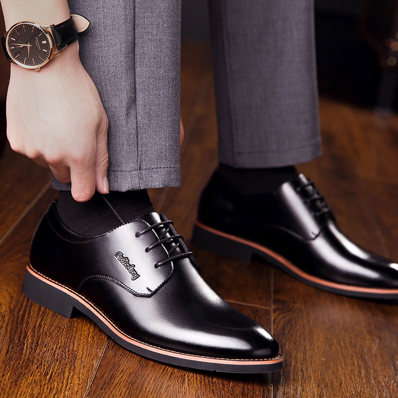 Men's Dress Shoes Classic Leather Oxfords Casual Cushioned Loafer Breathable Business Leather Shoes Summer Men's Leather Shoes Men