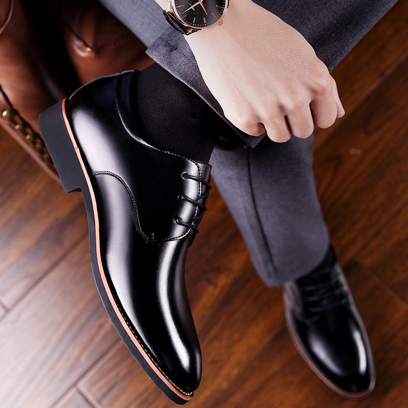 Men's Dress Shoes Classic Leather Oxfords Casual Cushioned Loafer Breathable Business Leather Shoes Summer Men's Leather Shoes Men