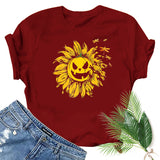 Halloween Costumes Printed Short-Sleeved T-shirt for Women