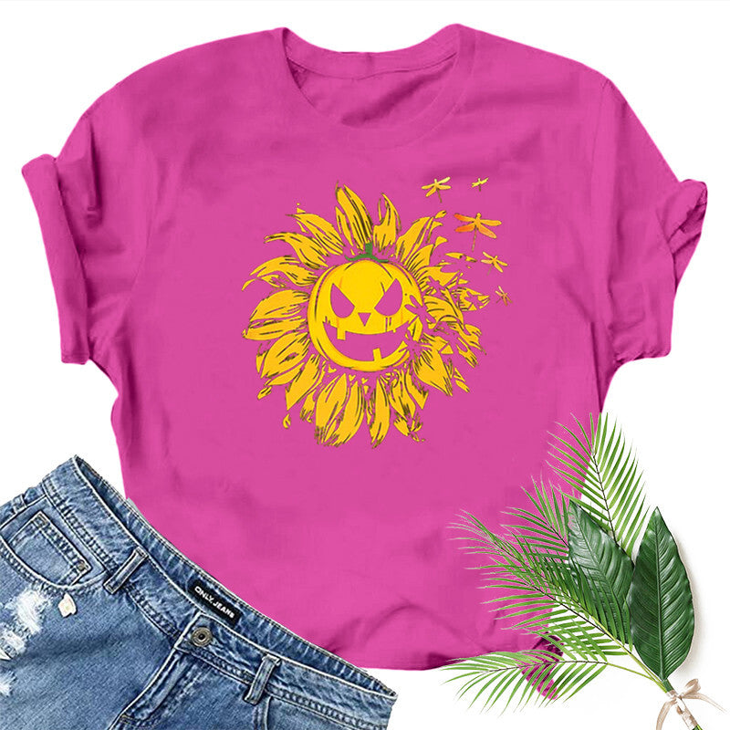 Halloween Costumes Printed Short-Sleeved T-shirt for Women