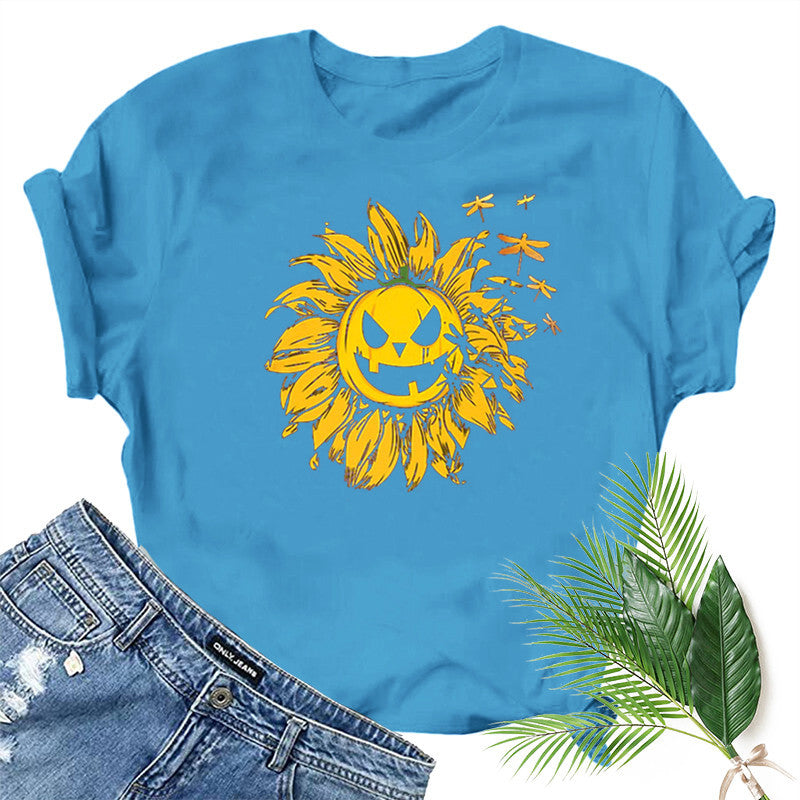 Halloween Costumes Printed Short-Sleeved T-shirt for Women