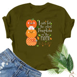 Halloween Costumes Pumpkin Smiley Face Nurse Fun Pattern Printed Short Sleeve T-shirt