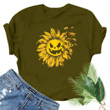 Halloween Costumes Printed Short-Sleeved T-shirt for Women