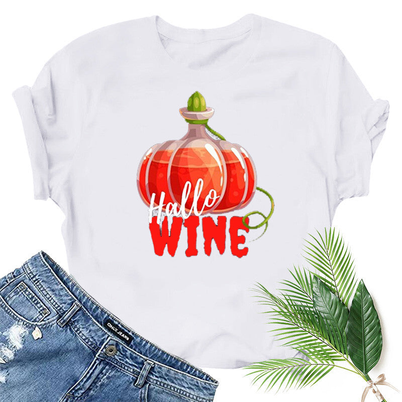 Halloween Costumes Printed Short-Sleeved T-shirt