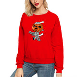 Halloween Costumes Printed Long Sleeve Capless round Neck Sweatshirt