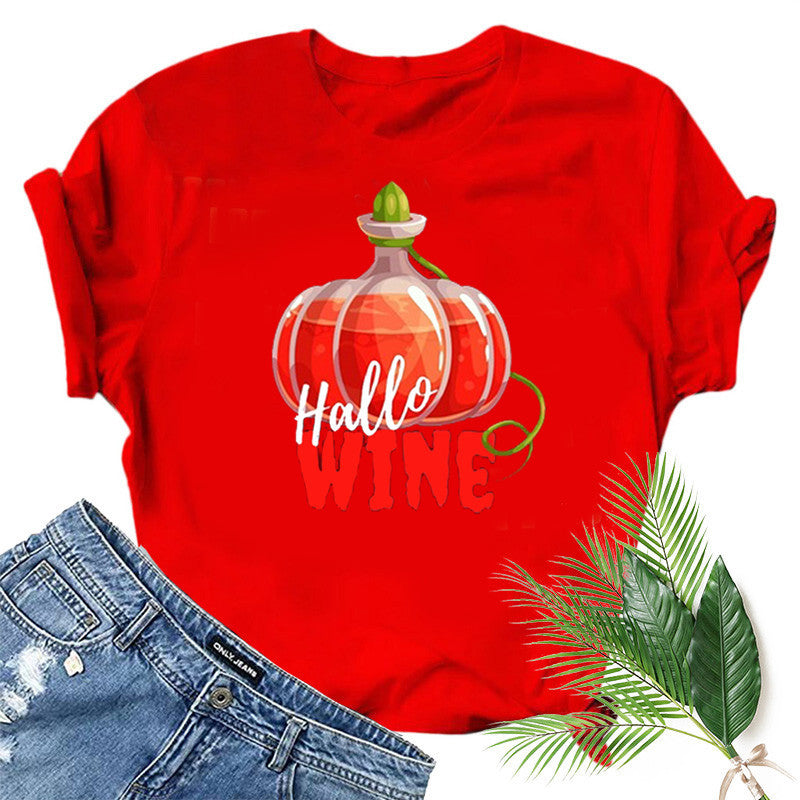 Halloween Costumes Printed Short-Sleeved T-shirt