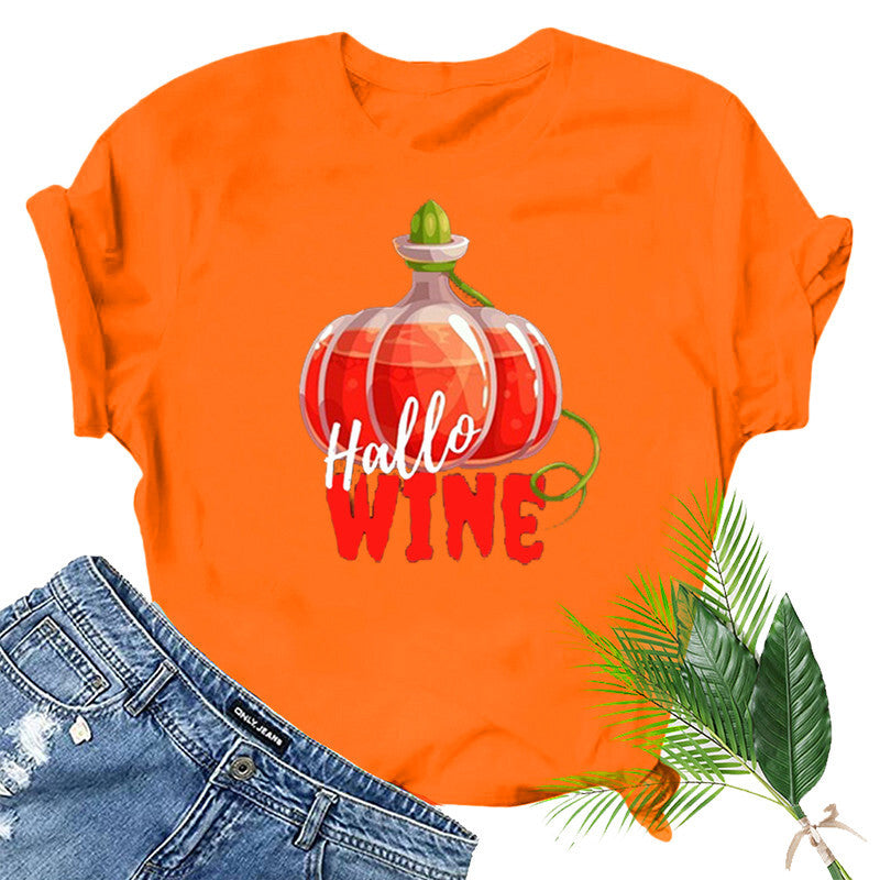 Halloween Costumes Printed Short-Sleeved T-shirt