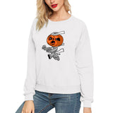 Halloween Costumes Printed Long Sleeve Capless round Neck Sweatshirt