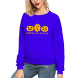 Halloween Costumes Pumpkin Smiley Printed Long Sleeve Capless round Neck Sweater