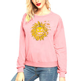 Halloween Costumes Sunflower Pumpkin Smiley Face Printed Long Sleeve Capless round Neck Sweater