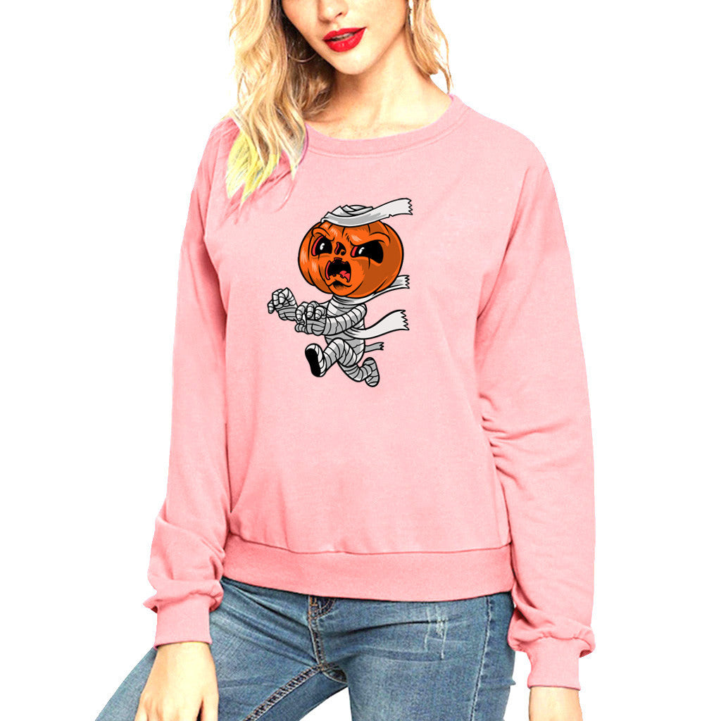 Halloween Costumes Printed Long Sleeve Capless round Neck Sweatshirt