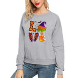 Halloween Costumes Love Fun Pattern Printed Long Sleeve Capless round Neck Sweater