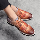 Men's Dress Shoes Classic Leather Oxfords Casual Cushioned Loafer Men's Shoes Autumn Business Leather Shoes Men's Daily Fashion