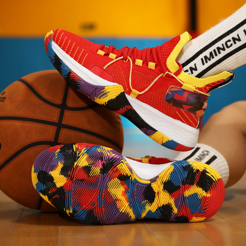 Men Basketball Shoeses Men's Outdoor Basketball Boots Mesh Breathable Sneakers Men's Large Size