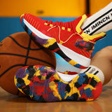 Men Basketball Shoeses Men's Outdoor Basketball Boots Mesh Breathable Sneakers Men's Large Size