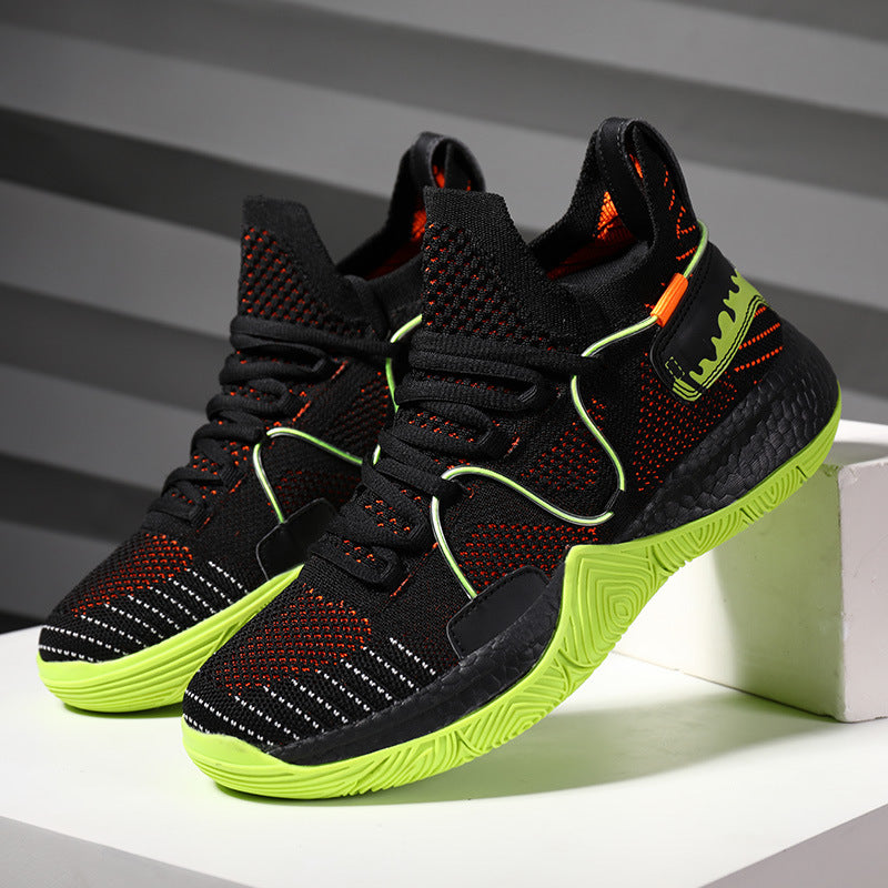 Men Basketball Shoeses Men's Outdoor Basketball Boots Mesh Breathable Sneakers Men's Large Size