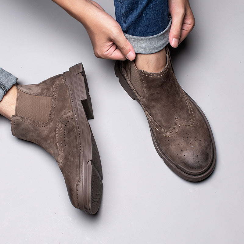 Men's Boots Work Boot Men Casual Hiking Boots Autumn Martin Boots High-Top Work Shoes Men's Shoes