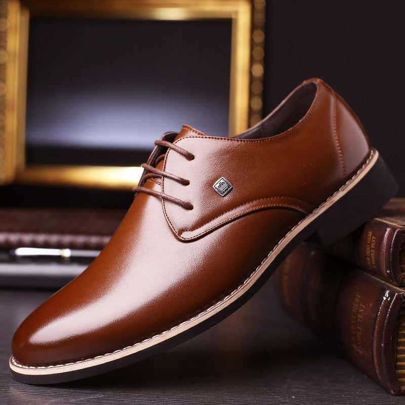 Men's Dress Shoes Classic Leather Oxfords Casual Cushioned Loafer Men's Business Leather Shoes Fashion Casual Leather Shoes Comfortable Shoes