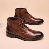 Men's Boots Work Boot Men Casual Hiking Boots Dress Shoes Classic Leather Oxfords Casual Cushioned Loafer Fall Winter Men Retro Workwear Shoes