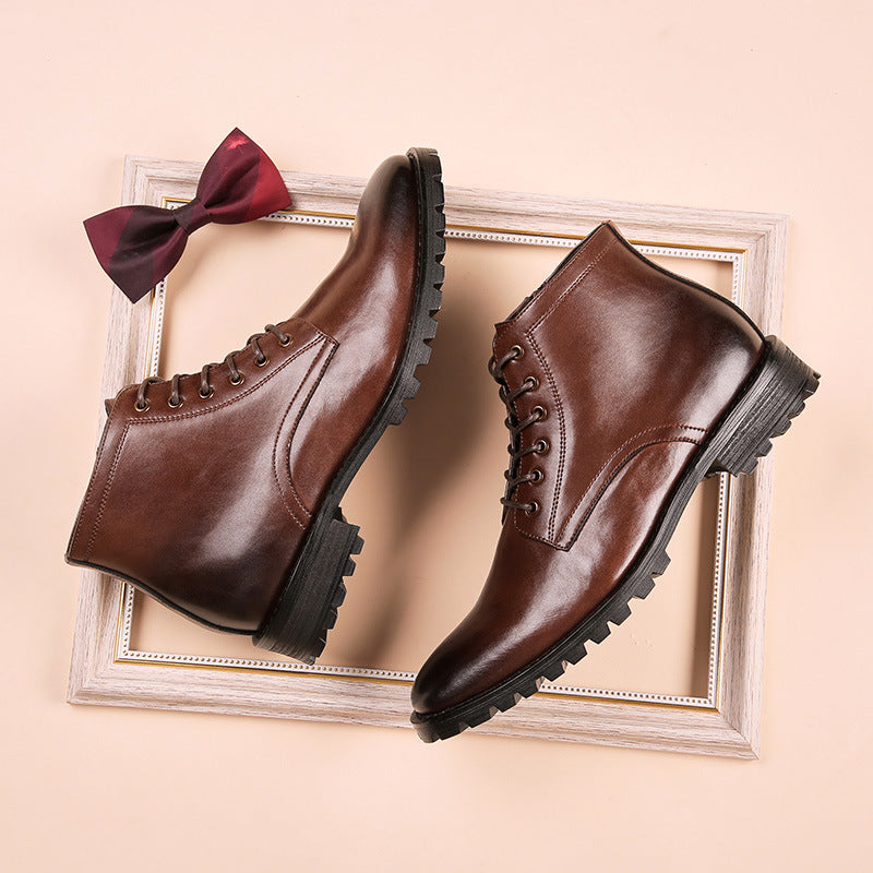 Men's Boots Work Boot Men Casual Hiking Boots Dress Shoes Classic Leather Oxfords Casual Cushioned Loafer Fall Winter Men Retro Workwear Shoes