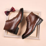 Men's Boots Work Boot Men Casual Hiking Boots Dress Shoes Classic Leather Oxfords Casual Cushioned Loafer Fall Winter Men Retro Workwear Shoes