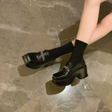 Platform Heels for Women Mona Chain Chunky Heel Retro Platform