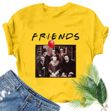 Halloween Costumes Pennywise Michael Myers Short Sleeve Men's and Women's T-shirt