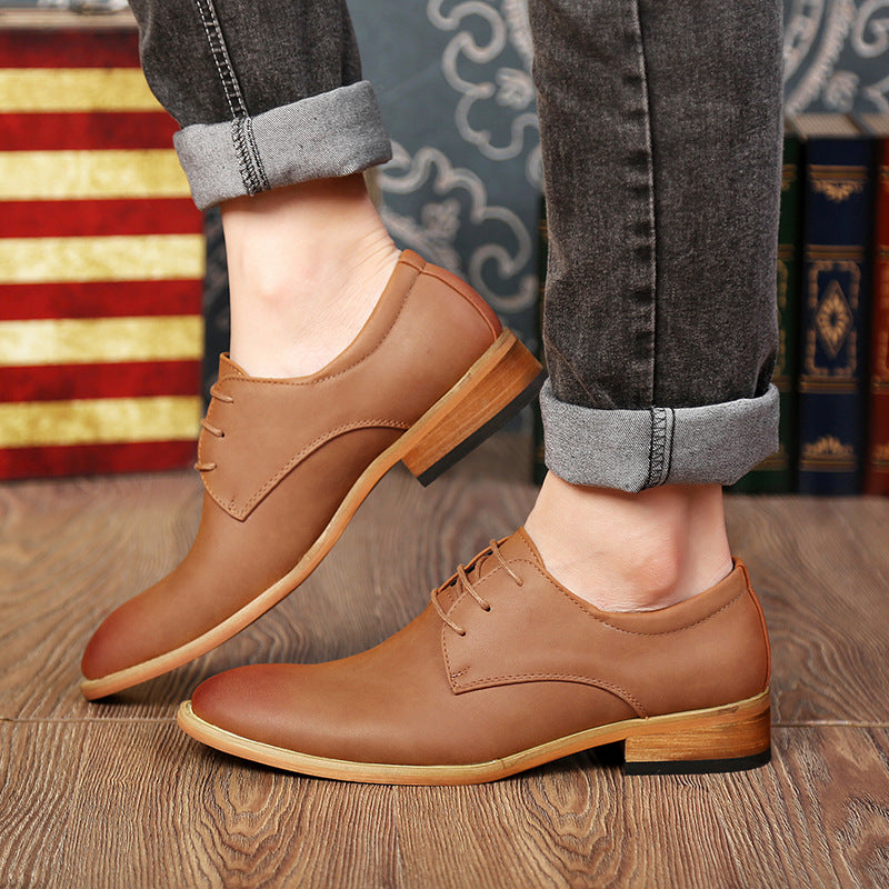 Men's Dress Shoes Classic Leather Oxfords Casual Cushioned Loafer Men's Shoes Business Casual Leather Shoes Formal Wear