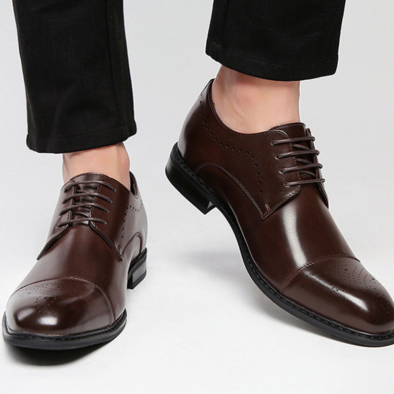 Men's Dress Shoes Classic Leather Oxfords Casual Cushioned Loafer Business Formal Wear Leather Shoes Casual