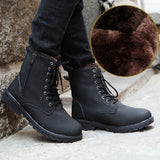 Men's Boots Work Boot Men Casual Hiking Boots Autumn Trendy Workwear Mid-Top Short Work Shoes