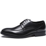 Men's Dress Shoes Classic Leather Oxfords Casual Cushioned Loafer Leather Shoes Men's Gentleman Formal Wear Business Casual